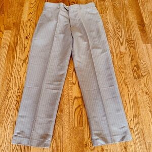 Perry Ellis Light Brown Pinstripe Dress Pants Men’s 33x30 Cotton Blend